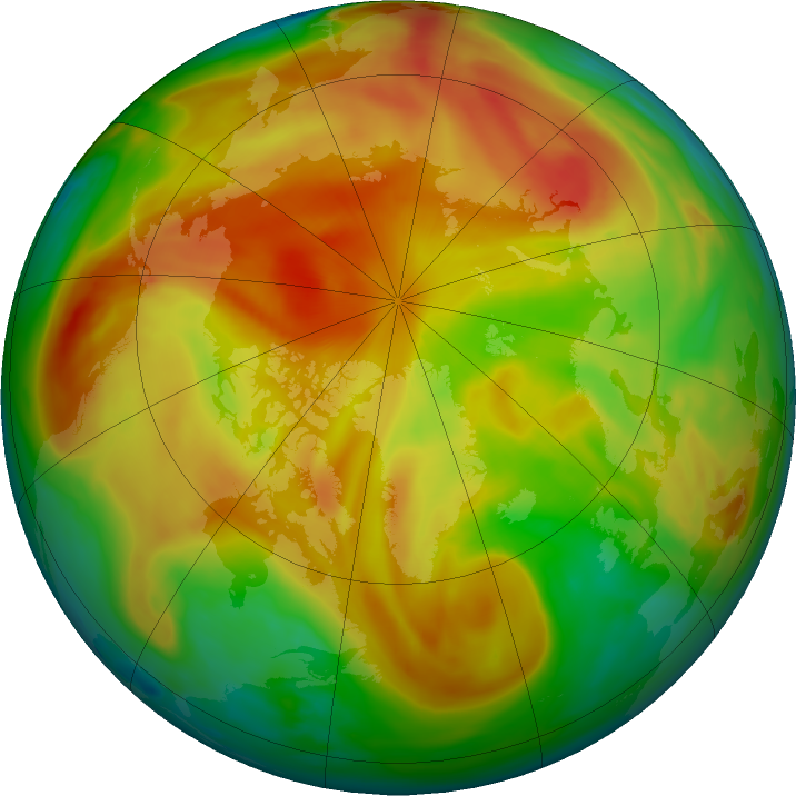 Arctic ozone map for 16 April 2023